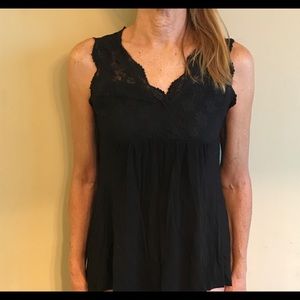 Black lace tank top